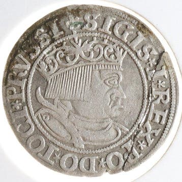 Polen & Lithouwen. 1 Grosz 1532 Sigismund I en 1 Grossus