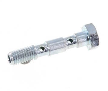 Boulon Banjo 2 voies en acier zingué avec filetage mâle M5, Verzenden, Nieuw
