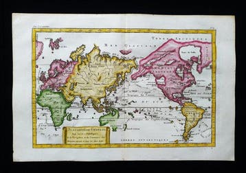 World Map - Planisphère terrestre ou projection de Mercator;