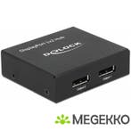 Delock 87691 DisplayPort 1.2-splitter 1 x DisplayPort in > 2, Verzenden, Nieuw