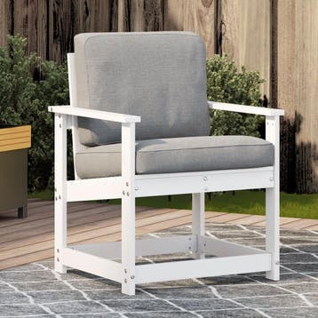 vidaXL Tuinstoel 62x56x77 cm massief grenenhout wit, Verzenden