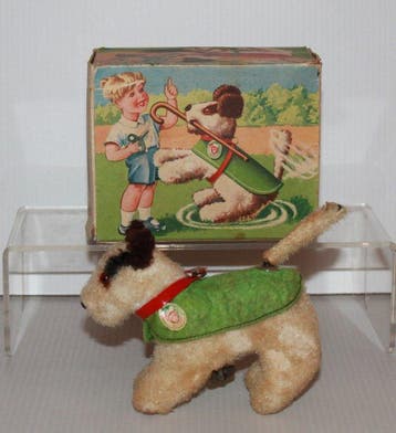 Max Carl - Wind-up Fox Terrier - 1952 - in doos -