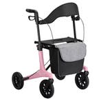MultiMotion Carbon rollator met softwielen - Maat M - Roze, Ophalen of Verzenden