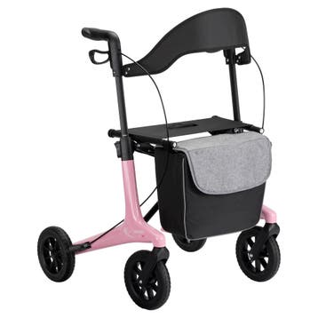 MultiMotion Carbon rollator met softwielen - Maat M - Roze, Ophalen of Verzenden