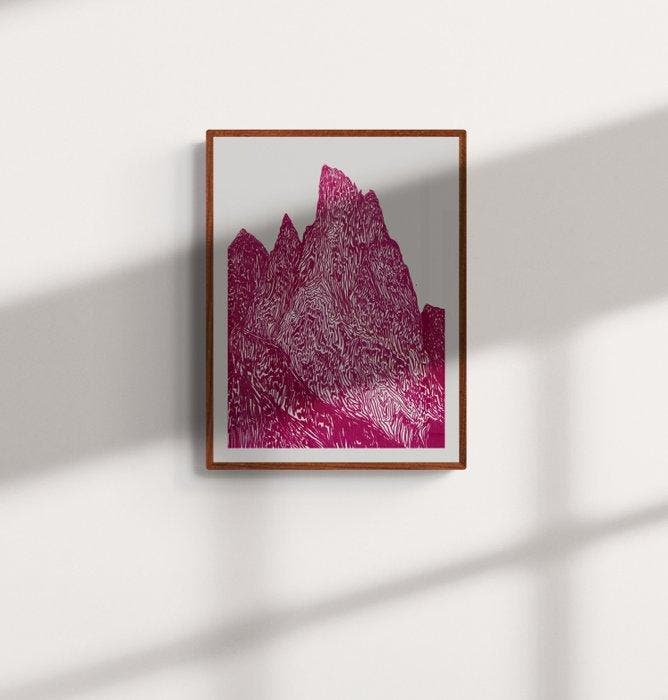 N. Magro - Lost Mountain ”, Antiquités & Art, Art | Peinture | Moderne