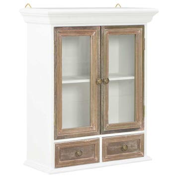 vidaXL Wandkast 49x22x59 cm bewerkt hout wit, Verzenden, Nieuw