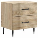 vidaXL Nachtkastje Sonoma Eiken 43 x 34,5 x 47,5 cm Bewerkt, Verzenden, Nieuw