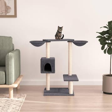 vidaXL Kattenmeubel met krabpalen 82 cm donkergrijs, Dieren en Toebehoren, Verzenden, Nieuw