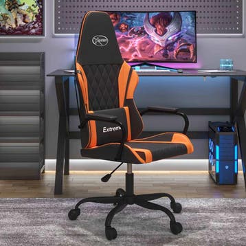 vidaXL Gamestoel kunstleer zwart en oranje, Huis en Inrichting, Stoelen, Verzenden, Nieuw