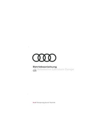 2019 AUDI Q5 INSTRUCTIEBOEKJE DUITS