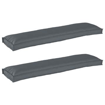 vidaXL Pallet Kussen Set 2 st Oxford Stof Antraciet 150 x 40, Huis en Inrichting, Verzenden, Nieuw