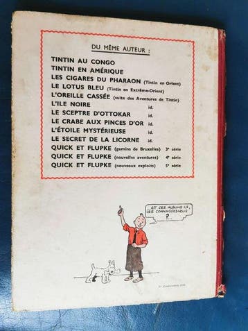 Tintin T9 - Le crabe aux pinces dor (A22) - C - EO couleur, Livres