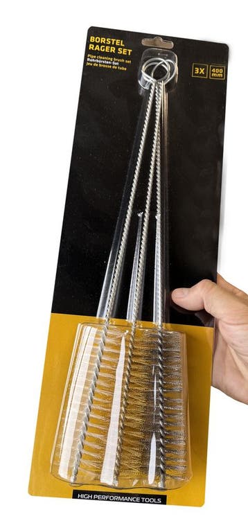 Set met 3 lange borstels (voor schoonmaak van pijpen, ketti, Verzenden, Nieuw