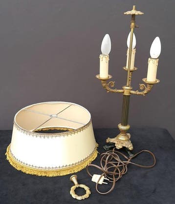 Tafellamp - Metaal - Lampe Bouillote, Antiek en Kunst, Curiosa en Brocante