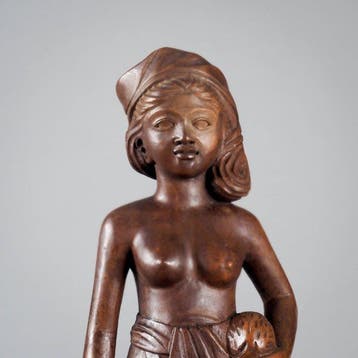 traditionele Balinese vrouw met Biggetje - 1940/1950 - Bali