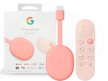 Google Chromecast met Google TV (4K) Sunrise Pink in Doos, TV, Hi-fi & Vidéo, Lecteurs multimédias, Ophalen of Verzenden