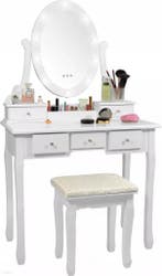 Make-up Tafel Grenen | 5 Laden | Inclusief Kruk | Laatste..., Ophalen of Verzenden