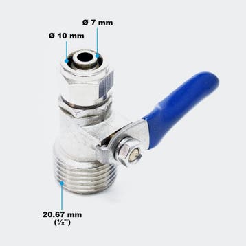 Robinet à boisseau sphérique avec osmoseur Jaco tube 10 mm x, Animaux & Accessoires, Ophalen of Verzenden, Neuf