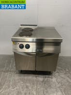 RVS Zanussi 2 pits Elektrisch Fornuis met werkunit 80 cm, Ophalen of Verzenden