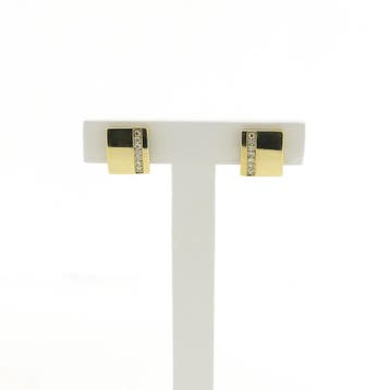 Gouden oorstekers met diamant; 0,07 ct. (Oorbellen), Ophalen of Verzenden