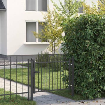 vidaXL Hekpoort DRONTEN 100 x 75 cm Metaal Zwart, Tuin en Terras, Tuinpoorten, Verzenden, Nieuw