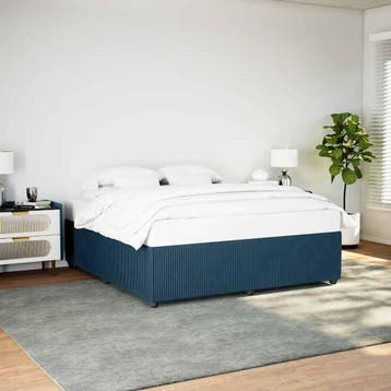 vidaXL Bedframe fluweel blauw 180x200 cm, Huis en Inrichting, Verzenden, Nieuw