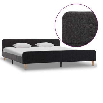 vidaXL Bedframe jute donkergrijs 180x200 cm, Maison & Meubles, Verzenden