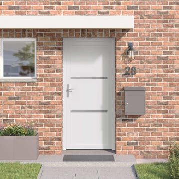 vidaXL Voordeur Wit 88 x 200 cm PVC, Doe-het-zelf en Bouw, Verzenden, Nieuw