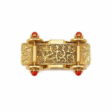 Pendentif - 18 carats Or jaune Corail - Corail