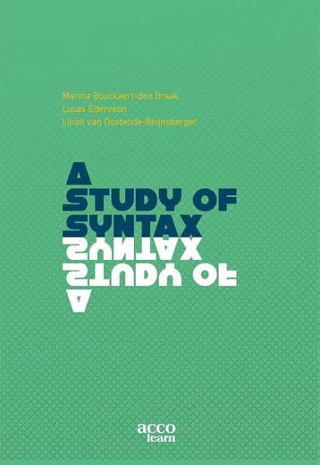 A study of Syntax 9789492398413 Marina Bouckaert-den Draak, Verzenden, Gelezen, Marina Bouckaert-den Draak