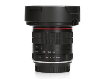 Meike EF-S 8mm f/3.5 - Groothoeklens - 1 jaar garantie, Ophalen of Verzenden