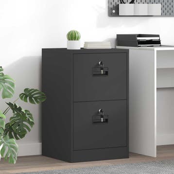 vidaXL Bestandkast Zwart 45,5 x 42 x 74,5 cm Koudgewalst, Verzenden