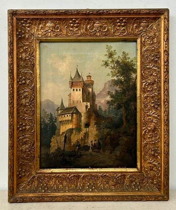 Scuola mitteleuropea (XIX) - Castello fortificato tra le
