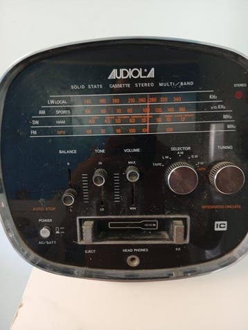 Audiola - TCM-5600 8-Track Tape Player -Space Age- Draagbare, Nieuw