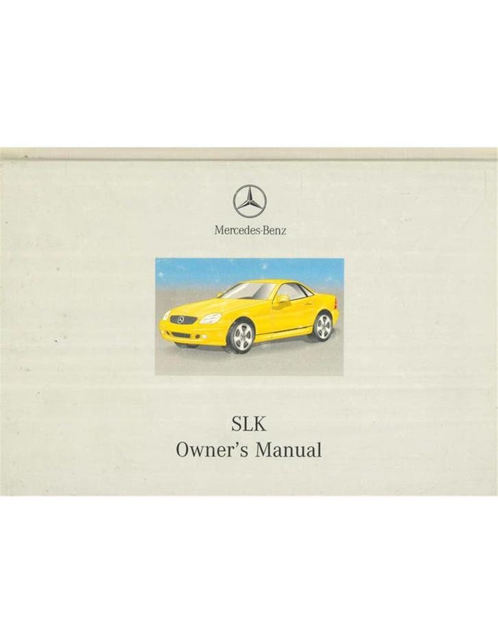 2000 MERCEDES BENZ SLK KLASSE INSTRUCTIEBOEKJE ENGELS, Autos : Divers, Modes d'emploi & Notices d'utilisation