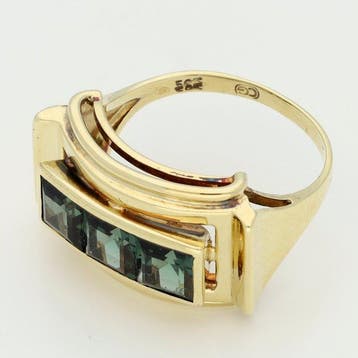Ring - 14 karaat Geel goud - Spinel