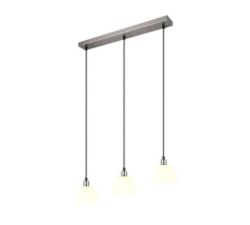 Trio MOLLY hanglamp | E14 Fitting | nikkel mat met wit | 60, Verzenden, Nieuw