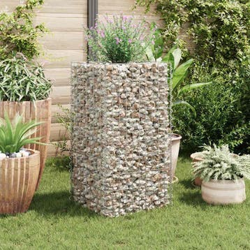 vidaXL Gabion plantenbak verhoogd 50x50x100 cm staal, Verzenden