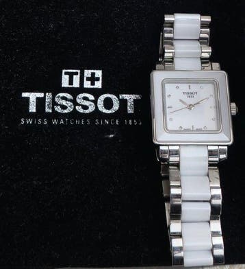 Tissot - Tissot T064.310 Mujer Acero y Cerámica Blanca Swiss, Bijoux, Sacs & Beauté