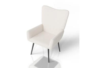 Veiling - Oorfauteuil / Relaxfauteuil Odense - Beige - Boucl, Huis en Inrichting, Fauteuils, Nieuw