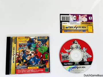 Sega Saturn - Marvel - Super Heroes Vs Street Fighter + Spin, Verzenden