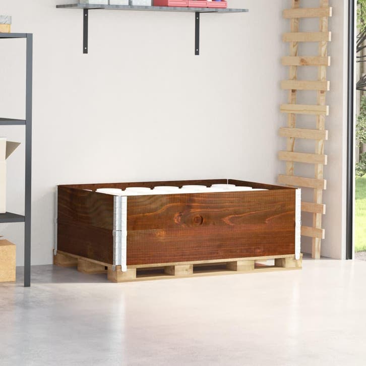 vidaXL Palletopzetranden 2 st 120x80 cm massief grenenhout, Articles professionnels, Stock & Retail | Emballage & Expédition, Envoi