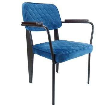 Stoel | Fluweel/Metaal | Petrol | Gun Metal Frame | Indoor, Verzenden