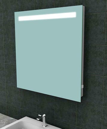 Tigris spiegel met led verlichting + stopcontact  800x800, Huis en Inrichting, Ophalen of Verzenden, Nieuw