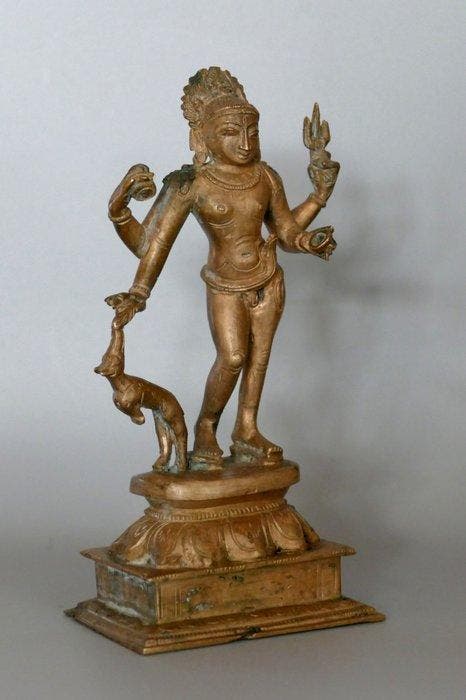 Heer Shiva - Brons - India - 19e- en 20e eeuw, Antiek en Kunst, Kunst | Niet-Westerse kunst