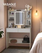 Kaptafel met LED spiegel - 90x145 cm - cosmeticatafel met, Huis en Inrichting, Tafels | Kaptafels, Verzenden, Nieuw