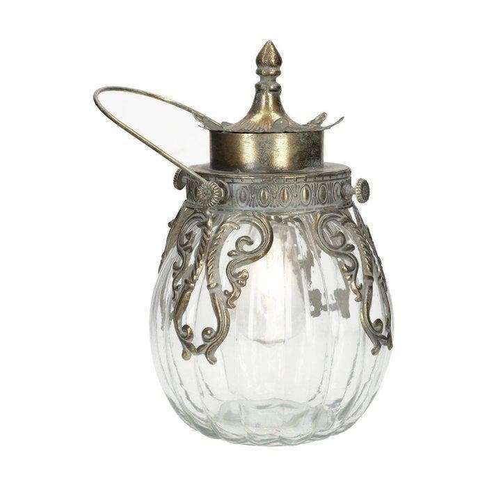 Lantaarn - Metaal, Glas - Includes lightbulb, Antiek en Kunst, Kunst | Designobjecten