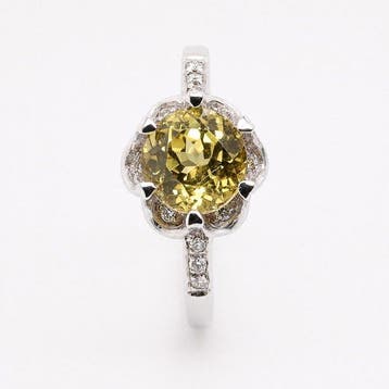 Zonder minimumprijs - Ring - 18 karaat Witgoud - 3.13ct. tw.
