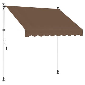 vidaXL Handmatig uitschuifbare luifel Taupe 400 cm, Verzenden, Nieuw