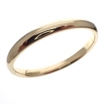 Gouden gladde slavenarmband; Ø 61 mm, Ophalen of Verzenden, Gebruikt, Goud, Goud